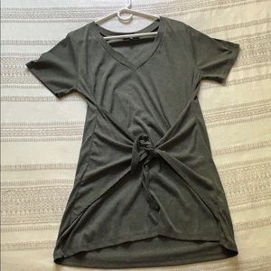 Tie front t-shirt dress